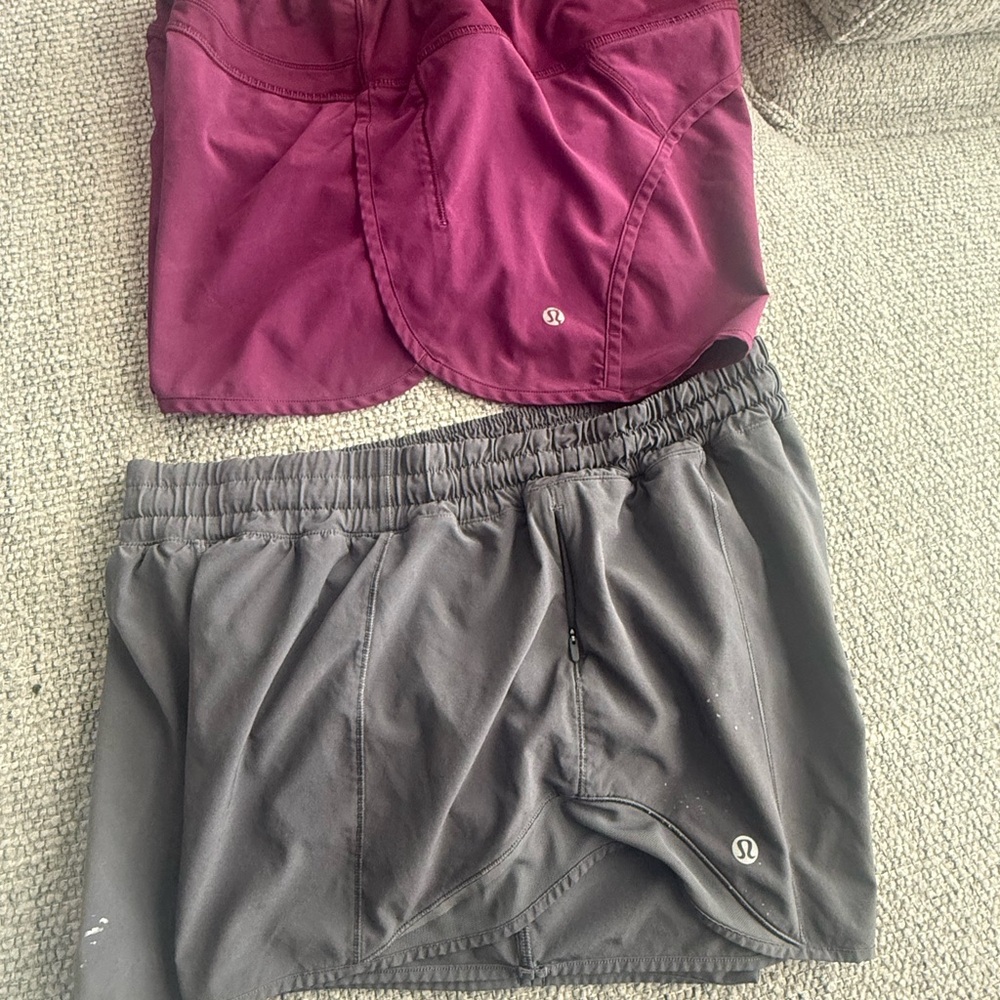 lululemon athletica shorts and skirts in white, olive green, plum, and gray - Picture 3 of 4